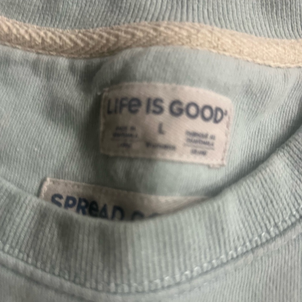 Life Is Good Light Mint Sweatshirt with Winnie-the-Pooh Graphic - Picture 4 of 4